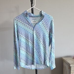 IBKUL Quarter Zip Lightweight Long Sleeve Top